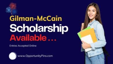 Gilman-McCain Scholarship 2025 - Deadline October 10, 2024